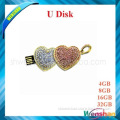 Heart shape usb stick,Jewelry flash memory,diamond usb flash disk